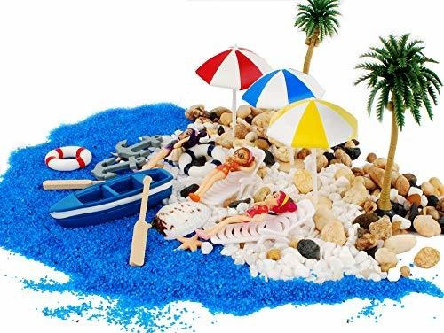 20 Estatuas Decorativas De Playa En Miniatura Para Jardin D