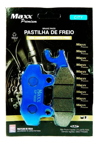 Pastilha De Freio Ybr/ Twister/ Cb 300/ Fazer (d) - Maxx