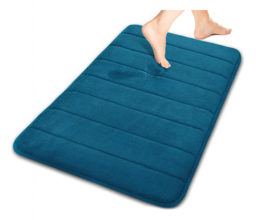 Alfombra De Baño Yimobra Mm01i, Espuma Viscoelástica Azul Pa