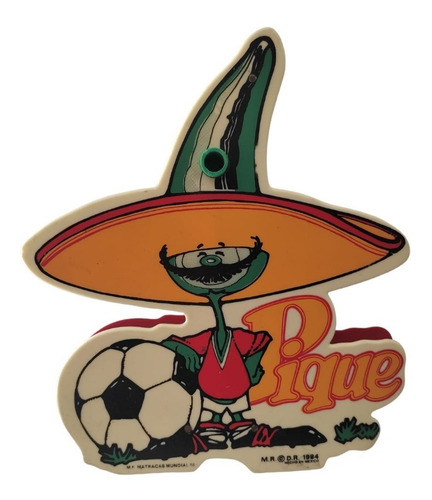 Imagen 1 de 6 de Matraca Pique Mundial Futbol México Vintage