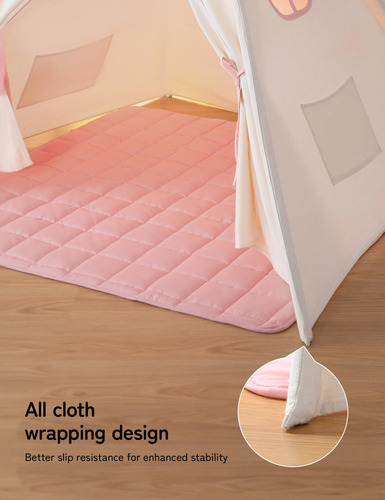 Carpa Tipo Tipi Besrey Para Niños Con Tapete Acolchado Y Cad