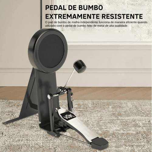 Bateria Eletrônica Voik Boost-700 Com Midi Profissional Cor Preto
