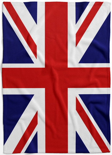 Frazada Bandera Reino Unido 1,60x1,00m Calentita Flanel