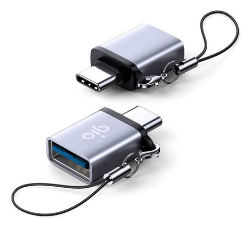 Gio Adaptador Otg Usb Tipo C A Usb 3.0 5gbps - 1 Pz Color Gris oscuro