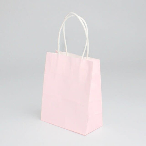 Bolsas Kraft  Rosa Pastel -s- Docena.