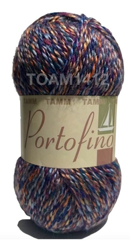 Estambre Portofino 50% Lana 50% Acrílico Madeja De 100g Color Granito