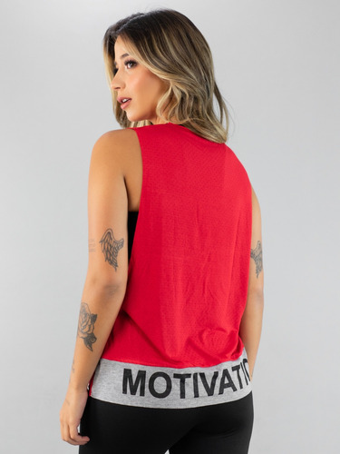 Camiseta Regata Vicbela Motivation Viscolycra Moda Fitness