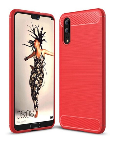 Funda Estuche Fibra Carbono Compatible Con Huawei P20 