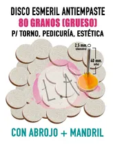 Comprar Discos Esmeril C\u002Fabrojo Podología 80gr X 100 Unid.+ Mandril
