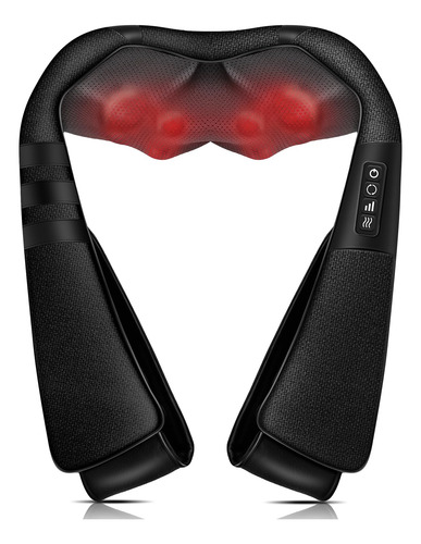 Masajeador Shiatsu De Cuello Y Espalda Con Calor Modelo 3d Color