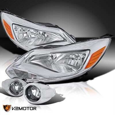 Fit 2012-2014 Ford Focus S Se Crystal Clear Headlights+d Kg1