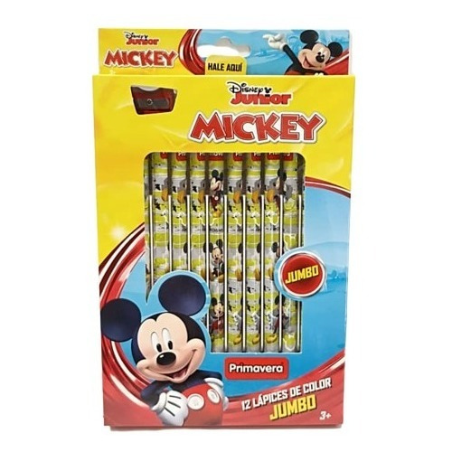 Creyones Jumbo Primavera Personajes Mickey Mouse 12 Unidades