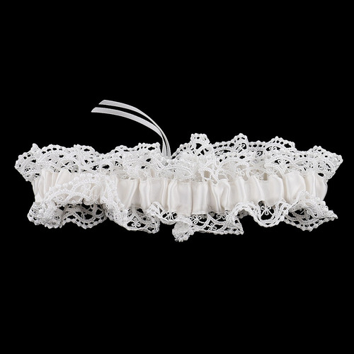 2 Piezas Liga De Encaje Floral Boda Novia Recuerdo Bowknot