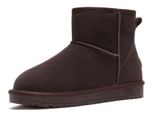 Botas De Esquí De Piel De Vaca De Lana Para Mujer Invierno