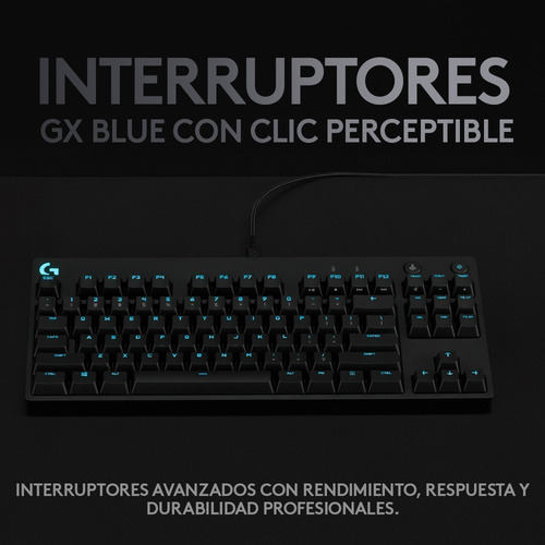 Imagen 3 de 10 de Teclado Tkl Gamer Mecanico Rgb Logitech G Pro Negro