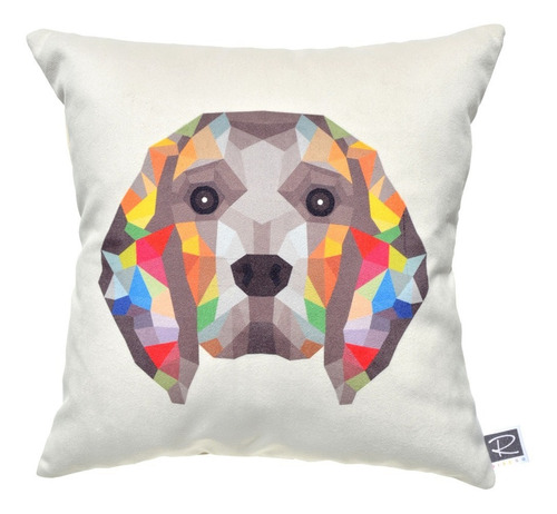 Imagen 1 de 3 de Cojín Decorativo Estampado Perro Beagle