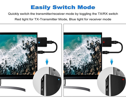 Imagen 3 de 10 de Transmisor Y Receptor De Audio Bluetooth Jack 3 En 1 - Otec