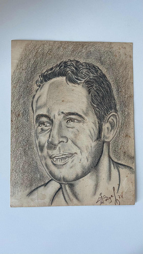 Luis Aparicio Dibujo Hecho A Mano 1974 Sin Firma