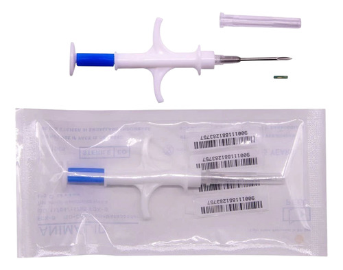 Microchip Animal Ø2.12 X 12mm Kit Com 50un Cães Gatos 