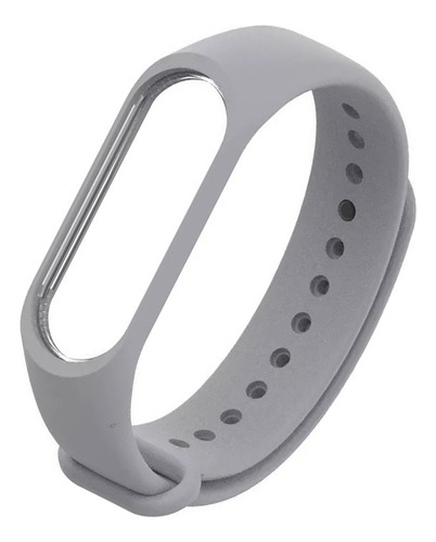 Malla Pulsera Silicona Reemplazo Para Xiaomi Mi Band 5 / 6 Color Gris