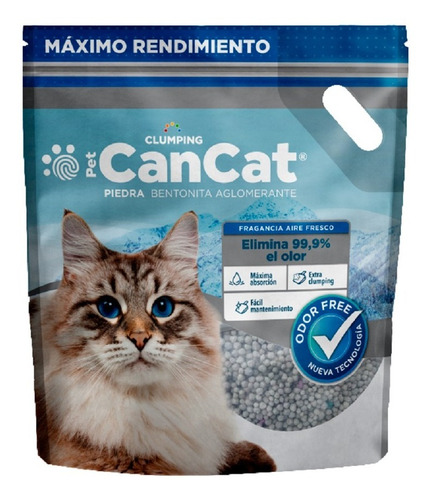 Imagen 1 de 6 de Piedras Sanitarias De Bentonita 6 Kg. Cancat Pet
