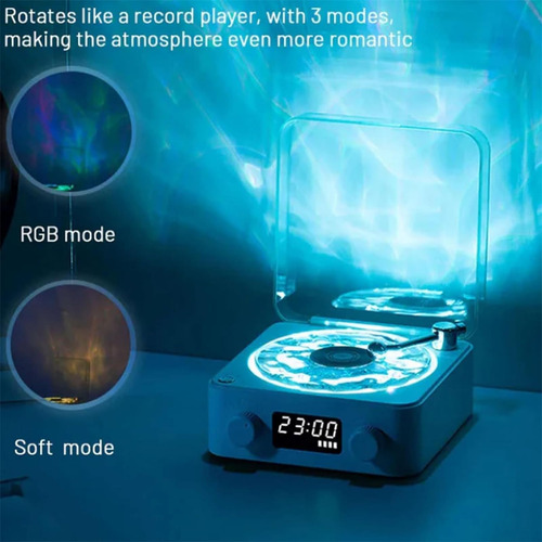 Lumena Lamp Record Player, Waves Vinyl Player, Waves Retro