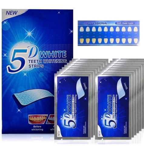 Clareamento Dental De Gel Adesivas 5d White Original 14 Dias