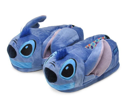 Pantufa 3d Stitch - Solado De Borracha - Original Disney