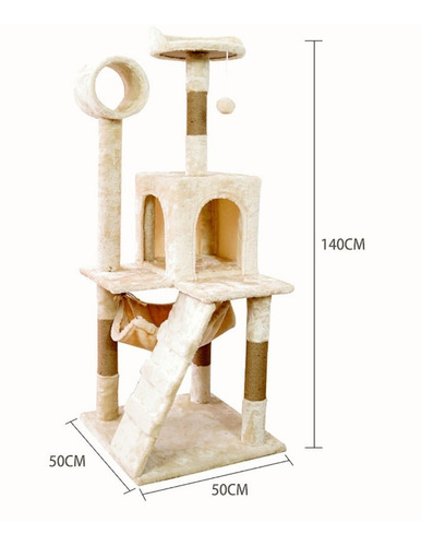 Imagen 7 de 10 de Torre Rascador Casa Torre Animales Para Gatos Grande--abc