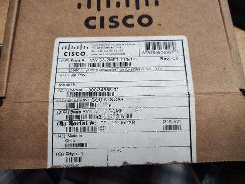 Cisco 2-pot 3rd Gen Multiflex Trunk Voice