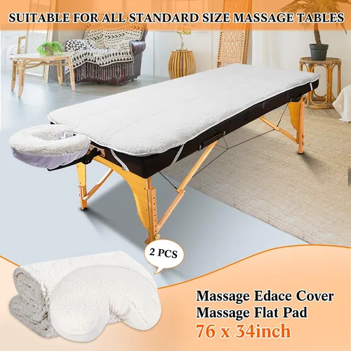 Oudain Juego De 2 Almohadillas De Mesa De Masaje De Forro Po