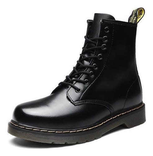 Botas Martin De Piel Negra Cómodas (para Hombre Y Mujer)