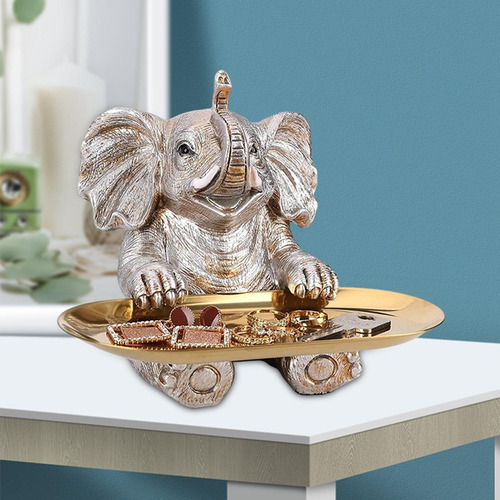 Adorable Estatua De Animales Llaves Bandeja De