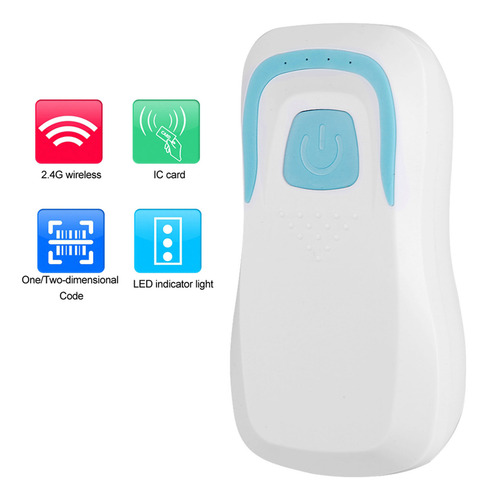 Lector De Tarjetas Rfid Blanco Y Blanco, Escáner Inalámbrico