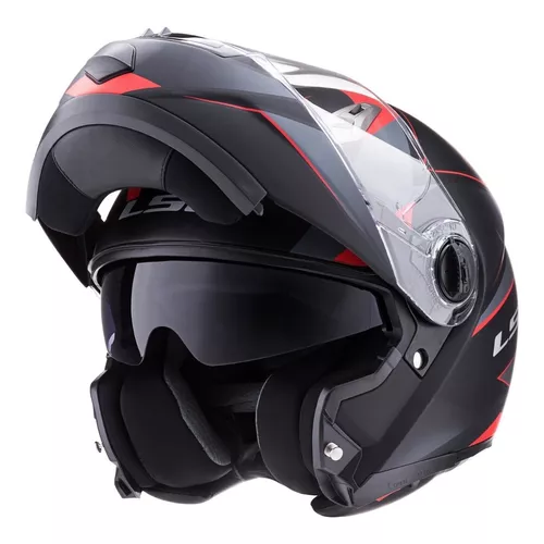 Casco Moto Ls2 370 Easy Stripe Rebatible Mate Devotobikes