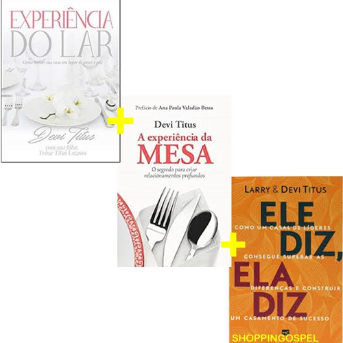 Kit Devi Titus Experiência Do Lar + Mesa + Ele Diz Ela Diz