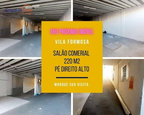 Salão Comercial Vila Formosa Para Alugar, 220 M2 - Sl0110