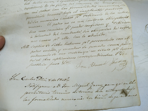 Documentos Antiguo 1845 Y 6 (Usado)