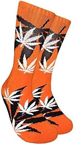 Calcetines Atléticos De Algodón Cálido Con Estampado De Hoja