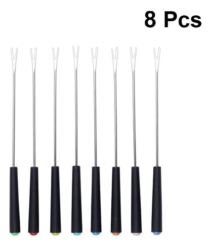 Tenedores Fondue Acero Inoxidable Set 4 Piezas Color Aleator Black
