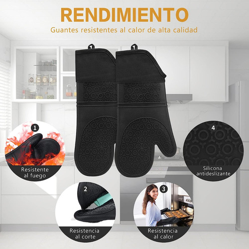 Yy Guantes De Silicon Cocina/horno 6 Piezas Resistente Al