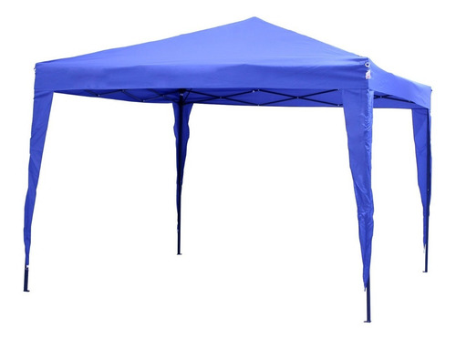 Gazebo De Alumínio Articulado Dobrável 3x3m Azul Escuro