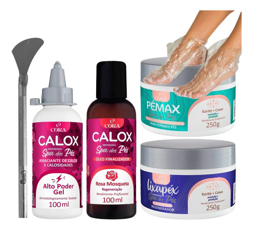 Kit Spa Dos Pés Calos E Calosidades Amaciante Esfoliante