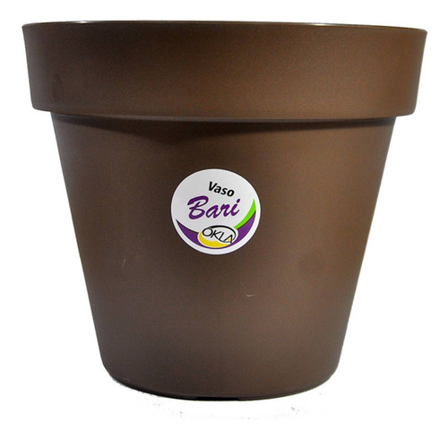 Vaso Redondo Bari Eco (10x9) Cor Tabaco Okla