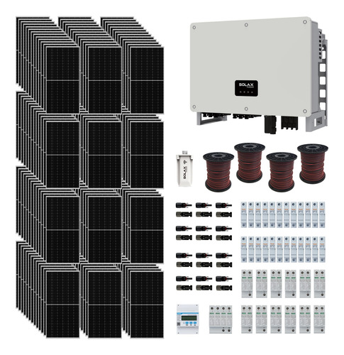 Kit Solar On Grid Trifásico 9600kwh Mes Inyección Cero