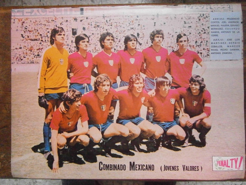 Combinado Mexicano Jovenes Valores 1972 Foto Contraportada