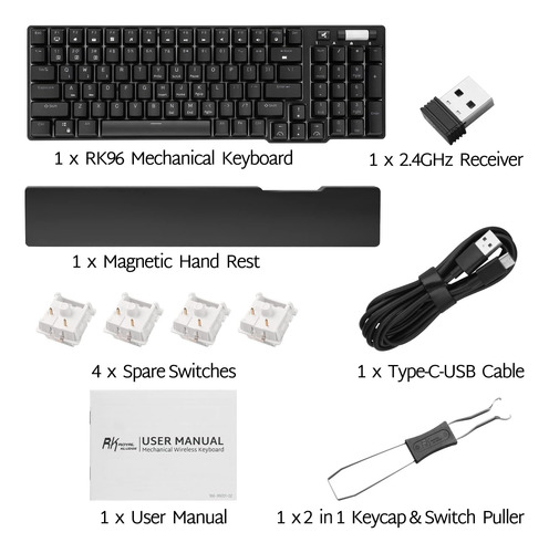 Rk Royal Kludge Rk96 90% 96 Teclas Teclado Mecánico Caliente