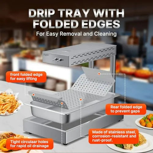 Calentador De Papas Fritas 750w Acero Inoxidable 5 5qt Buffe