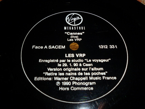 Lp Vinilo - Simple - Les Vrp - Cannes (live) - Flexi Disc