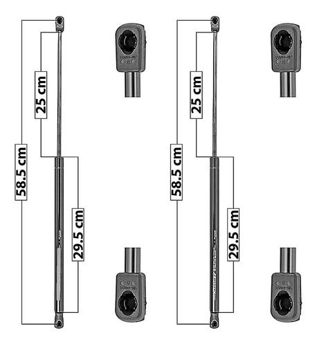 Set Amortiguadores 5a Puerta Generico Koleos 2009 - 2015